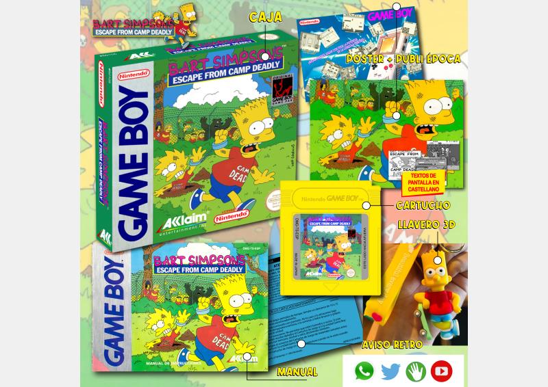 comprar bart simpsons escape from deadly camp edicion pal españa jugosita newoldgames no roginal pero mejor