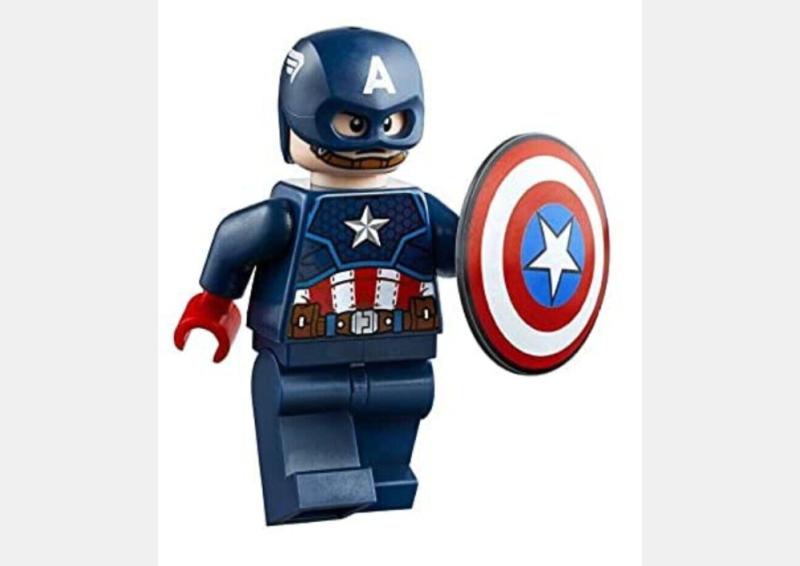 Capitán America con escudo lego figura articulada
