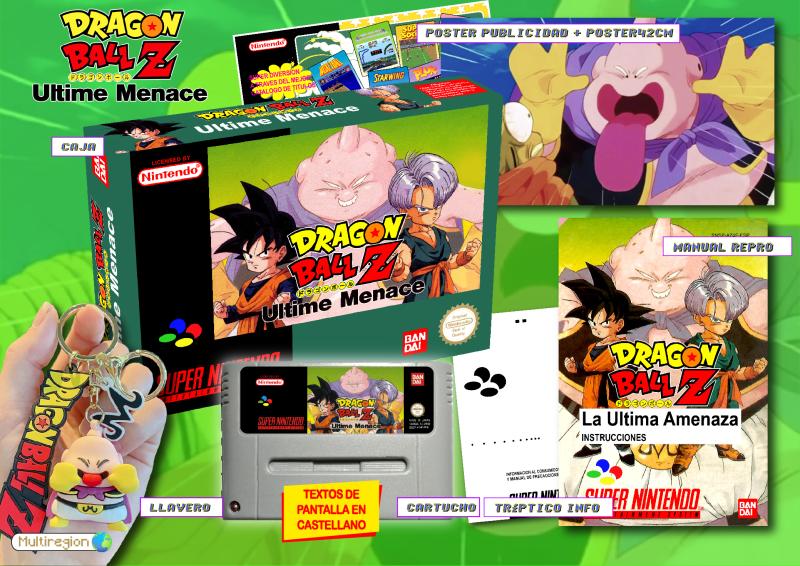 DRAGON BALL ULTIMA AMENAZA ULTIME MENACE EDICION SNES JUGOSITA NEWOLDGAMES CON EXTRAS MANUAL ESPAÑOL TEXTOS DE PANTALLA ESPAÑOL TRADUCIDO