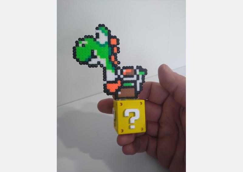 yoshi resina super mario interrogación hamma mini 2.6