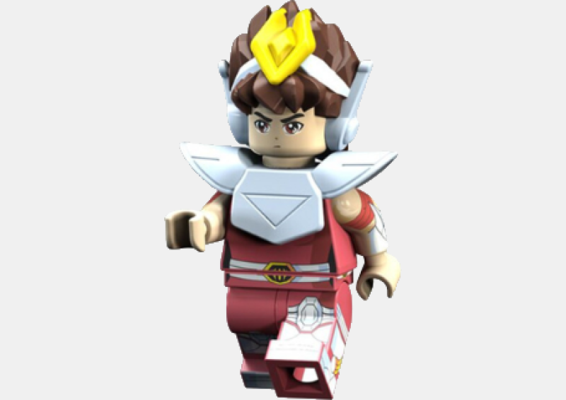 PEGASUS SAINT SEIYA CABALLEROS DEL ZODIACO ESTILO LEGO EN BOLSITA CON BASE PARA MONTAR PEGASO