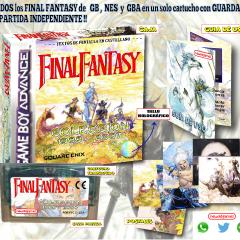 final fantasy gb, nes, gba multi edicion pack en 1 cartucho español