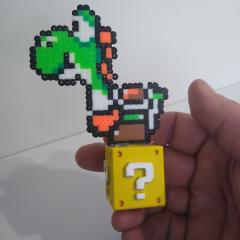 yoshi resina super mario interrogación hamma mini 2.6