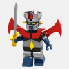 MAZINGER Z ESTILO LEGO EN BOLSITA CON BASE Y ESPADA PARA MONTAR